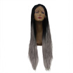 Anogol Braided Twist Grey Ombre Dark Roots Glueless Peruca Laco Sintetico Heat Resistant Fiber Hair Wigs Synthetic Lace Front Wig anogol kopen in de aanbieding