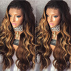 Platinum 150 Density Ombre Color Brown Body Wave Gluless Full Lace Wigs Wavy Front Wig Brazilian Virgin Human Hair platinum kopen in de aanbieding Platinum 150 Density Ombre Color Brown Body Wave Gluless Full Lace Wigs Wavy Front Wig Brazilian Virgin Human Hair platinum kopen in de aanbieding