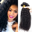 Iueenly Peruvian Kinky Curly Hair 4 Bundles 7A Virgin Weave Cheap Human 1 1B iueenly kopen in de aanbieding