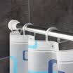 Jingdong Supermarket Germany Reid RIDDER straight rod aluminum telescopic spring shower curtain rod free installation free hole 110-185cm chrome color 55200