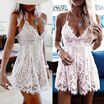 Caniswomen Summer Sleeveless Evening Party Cocktail Short Mini Lace Dress canis kopen in de aanbieding