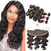 Bhf Body Wave 3 Bundle Virgin Brazilian Hair Weave Bundles With Lace Frontals Closure 8A bhf kopen in de aanbieding