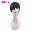 Mydiva Brazilian Non Remy Human Hair 130 Density Natural Wave None Lace Wig With Baby For Black Woman Black99J Burgundy mydiva kopen in de aanbieding