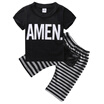 Canis 2Pcs Newborn Infant Kids Baby Boy Girl T Shirt Topspants Outfit Clothes Set canis kopen in de aanbieding