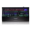 Golden field K19 metal panel 104 key suspended blazing marquees Computer light guide axis mechanical keyboard black green axis eat chicken keyboard