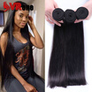 Iueenly 8A Unprocessed Indian Virgin Hair Straight 3 Bundles 100 Perfect Natural Black Remy iueenly kopen in de aanbieding
