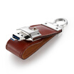 Newman DL02 waterproof u disk 32G USB OTG USB mobile computer dual leather key holder U disk