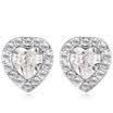 Grace Clear Austrian Crystal Silver Color Stud Earrings Jewelry For Women Heart Earings Fashion Jewelry 24982