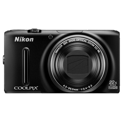 

Nikon COOLPIX S9500 Портативная цифровая камера Black (18,110,000 пикселей CMOS 3-дюймовый экран 22-кратным оптическим зумом широкоугольный GPS-приемник шириной 25 мм / Wi-Fi)