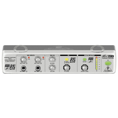 

Behringer MIX800 Karaoke Effect Processor (встроенный цифровой ревербератор с эхолотом + 2-полосный эквалайзер / семейный K-Play)
