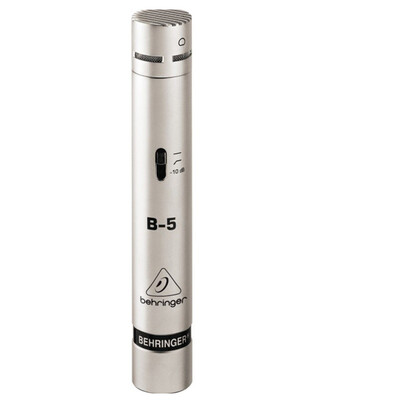 

Конденсаторный микрофон BEHRINGER B-5 (высокая чувствительность с сердечной и круглой сменной головкой / пение вживую)
