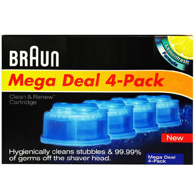 

Braun электрическая чистка бритвы картридж жидкость 4 Mega Deal 4-Pack