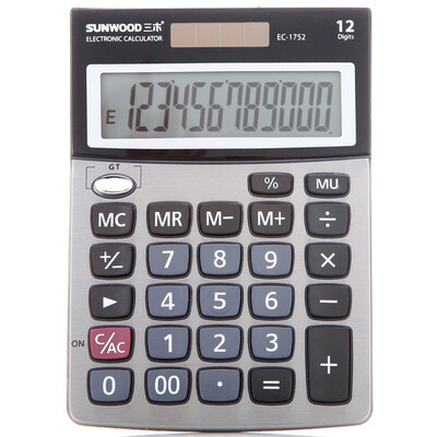 

Miki (SUNWOOD) EC-1752 металлическая панель калькулятор подарочная батарея