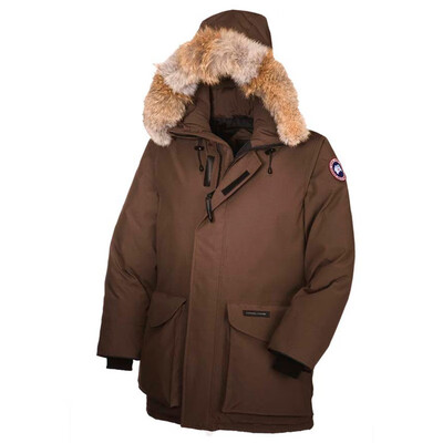 

Men Winter Coat Goose Man Ontario Parka Goose Down Feather Jacket Overcoat Coyote Fur Black Label