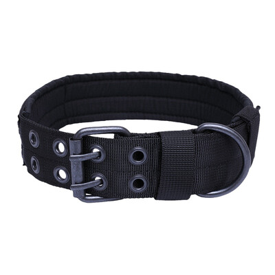 

Outdoor Hunting Training Dog Collar Tactical Military 5 Adjustable Holes Durable Quick Release Metal Buckle Pet Neck Belts