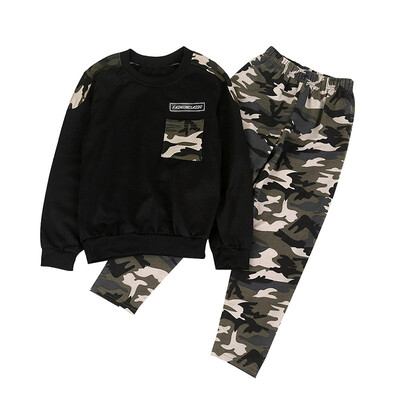 

Baby Clothes for Boys Camouflage Pattern 2pcs Autumn Cotton Long Sleeve Casual T-shirt Tops Pants Outfits Set