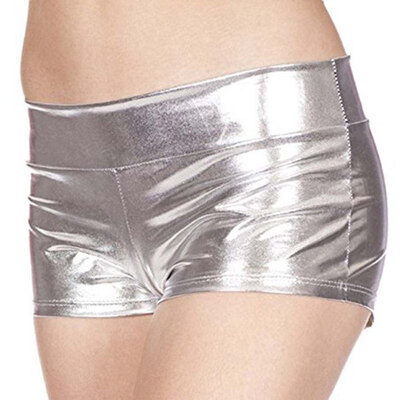 

New Dancing Club Show Clothing Patent Leather PU Shorts Sexy Boxer Shorts