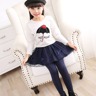 

Spring Baby Girls Cotton Leggings Girls Toddler Cute Skirt Pants Long Culottes 3-10 Years