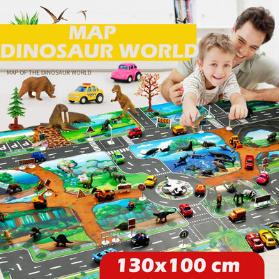 

YIWULAKids Play Mat City Road Buildings Parking Map Game Educational Toys Baby Gyms