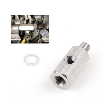 

18inch BSPT Oil Pressure Sensor Tee To NPT Fitting Turbo Supply Feed Line Gauge