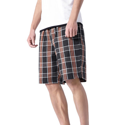 

Tailored Mens Fashion Casual Lattice Leisure Wide Sport Plaid Slim Shorts Pants