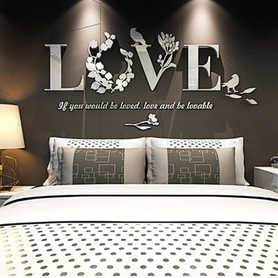 

DIY 3D Self adhesive Acrylic Wall stickers Creative Kids Favor Love Wall stickers Wallpapers Home decoration