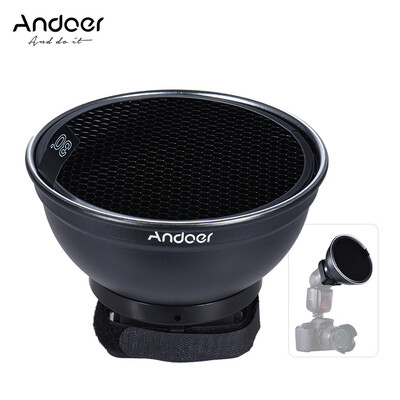 

Andoer 59" 15cm Silver Beauty Dish Diffuser w 30 Degree Honeycomb for Neewer Canon Nikon Yongnuo Godox Meike Vivitar Photogra