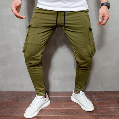 

Gobestart Mens Long Casual Sport Pants Slim Fit Plaid Trousers Running Joggers Sweatpants
