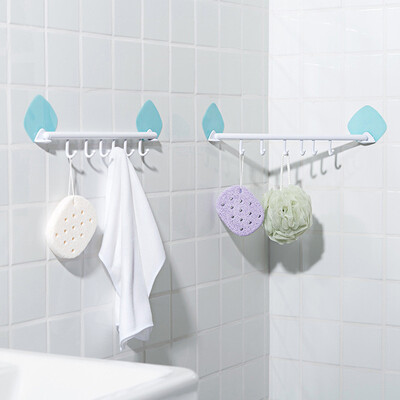 

〖Follure〗Seamless Strong Adhesive Kitchen Bathroom Wall Waterproof with 6 Hooks New