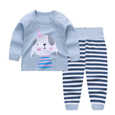 

Toddler Underwear Set Baby Pajamas Set Baby Home Service High Waist Set Spring Autumn New Infant Sleepwear 2pcs Suit 0-3Y