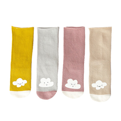 

4 Pair Cotton Newborn Baby Socks Winter Warm Baby Boy Girl Socks Cartoon Animal Print Infant Toddler Kids Anti Slip Floor Sock