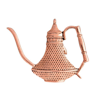 

Women Long Mouth Small Mouth Hand Pot Old Coffee Cup Filter Cup Metal Brooch Accessories Pin jewelry