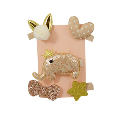 

New Fashion 5pcsset Kids Baby Girl Cute Cartoon Hair Clips Bow Hairpins Set Headwear Gifts Girls Hair Accessories