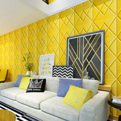 

Gobestart New PE Foam 3D Wallpaper DIY Wall Stickers Wall Decor Embossed Brick Stone A