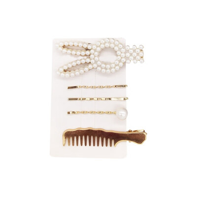 

Fashion Girls Hair Clips Cute Cartoon Shape Pearl Design Hair Pin Set Children Hairpin Princess Hair Accessories