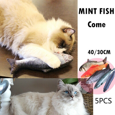 

5PCS 403020CM Fish Shape Pet Cat Toy Cat Favorite Catnip Fish