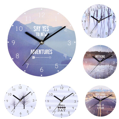 

20CM Retro European Wall Clocks Round Digital Dial Mute Metal Wall Clock for Bedroom Living Room Home Decoration