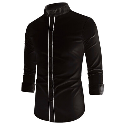 

Tailored Fashion Mens Long Sleeve Casual Stripe Button Fit Silm Shirt Blouse Top