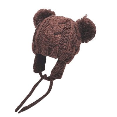 

Toddler Baby Hat 3M-36M Winter Newborn Cute Warm Kids Girls Boys Baby Hats Knitted Wool Caps With Ball