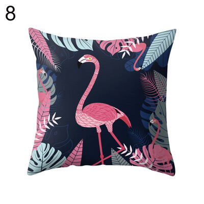 

Flamingo Square Throw Pillow Case Cushion Cover Sofa Bed Car Cafe Office Decor