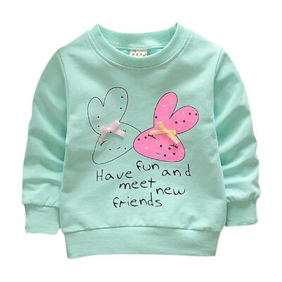 

New Baby cotton Tops autumn Winter Small children round necked strawberry hedging Kids long sleeves hot sale