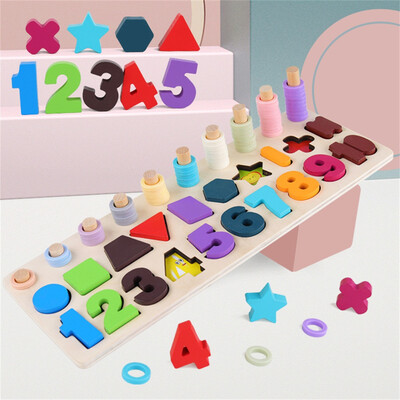 

Siaonvr Wooden Puzzle Number Count Matching Math Learning Educational Counting Kids Toys