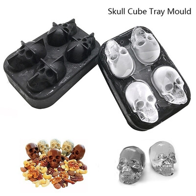 

Skull Shape 3D Ice Cube Mold Maker Bar Party Silicone Trays Chocolate Mold Gift Moule à cubes de glace