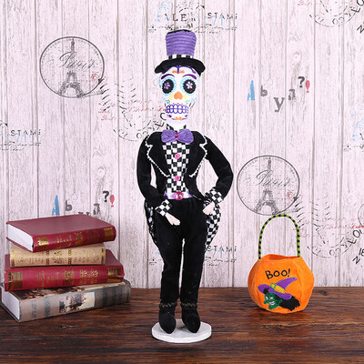 

Toponeto Halloween Groom Bride Skull Decorative Ornaments Witch Props Decorative Props