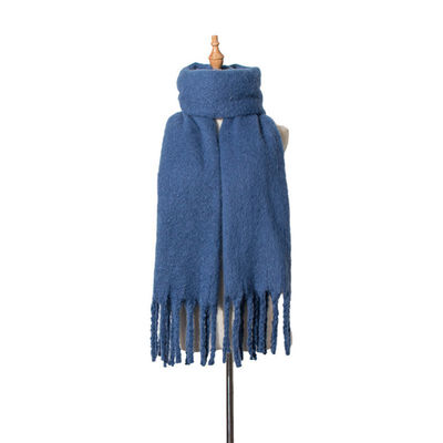 

2018 Autumn Winter Solid Scarf Women Warm Scarves Female Wide Long Shawl Wrap Blanket Warm Tippet 190cm 50cm Female