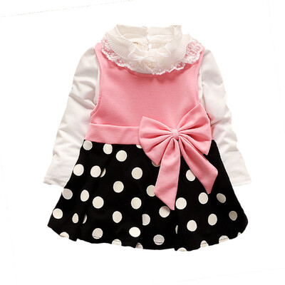 

2Pcs Spring Childrens Set Kids Clothing Casual Kids Girls Long Sleeve Fashion Outfits Princess Lace Dress Set for Baby Girls