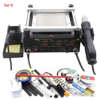 

Gordak 863 3 in 1 Digita Hot Air Heat Gun BGA Rework Solder Station Electric Soldering iron IR Infrared Preheating Station 220V