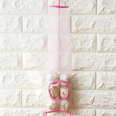 

Kitchen Trash Garbage Bag Storage Container Holder Hanging Mesh Fruits Ginger Potato Vegetable Onion Garlic Food Saver Vogue