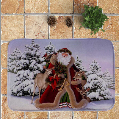 

Tailored Merry Christmas Welcome Doormats Indoor Home Carpets Decor 40x60CM