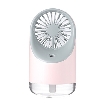 

Gobestart 3 in 1 Humidifier Night Light Fan Mini Headstock USB Desktop Fan Small Gift